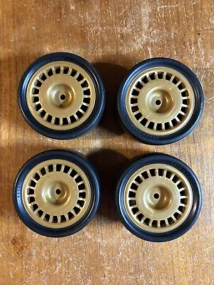 Tamiya Subaru Impreza WRC 2004 Wheels With 30mm Wide Tires Col. Gold 4pcs 1/10 • £27