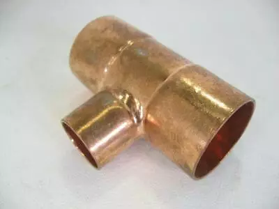 New Copper Pipe Fitting Reducing Tee 1-1/4  X 3/4  X 1-1/4 Sweat Plumbing Pipin  • $10.99