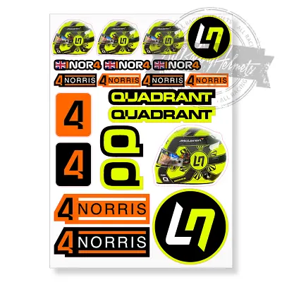 Lando Norris F1 Formula One A4 Printed Vinyl Decal Sticker High Quality Kit • $14.95