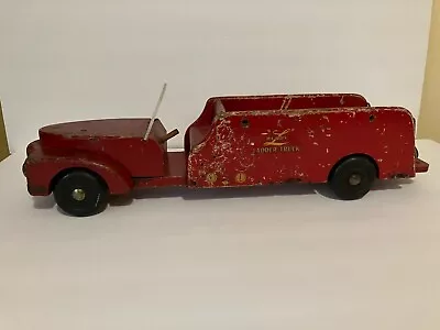 VINTAGE 1940's BUDDY L FIRE LADDER TRUCK WOOD TOY TRUCK • $275