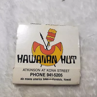 Rare Vintage Matchbook Hawaiian Hut Tiki Polynesian South Seas Honolulu Hawaii • $10