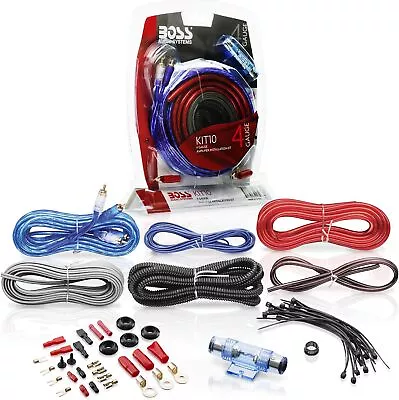 BOSS Audio Systems KIT10 4 Gauge Amplifier Installation Wiring Black/Blue/Red  • $54.52