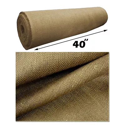 5 Yard Roll 10 Oz Burlap Premium Natural Vintage Jute Fabric 40  W Upholstery • $39.99