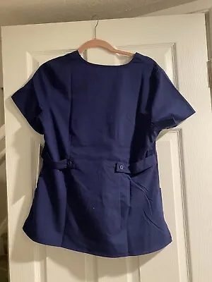 Grey's Anatomy Women's Scrub Top Shirt By Barco Sz M 3 Pocket Mock Wrap Indi • $12