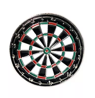 Dart Board Metal Enamel Pin Badge Darts Bullseye 360 Sport • £2.94