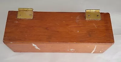 Vintage Wood Box Hinged Rectangular Storage Paint Spatter • $28.95