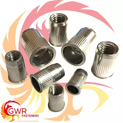 £342.19 • Buy M3 M4 M5 M6 M8 M10 Stainless Steel Countersunk Rivnut Rivet Nuts Threaded Insert