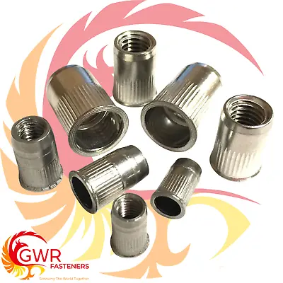 M3 M4 M5 M6 M8 M10 Stainless Steel Countersunk Rivnut Rivet Nuts Threaded Insert • £255.35