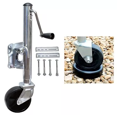 New 1000 Lbs Bolt On Boat Marine Trailer Jack W/ Swivel Wheel & Wheel Stopper • $44.79