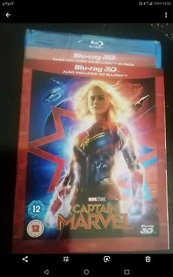 Captain Marvel ( 3D + 2D Blu-ray 2019) Brand New. Cert 12. Incls Slip Cover. • £6