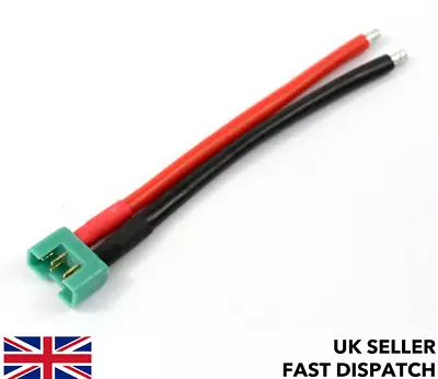 Male MPX (Multiplex M6) Connector Pigtail/cable 100mm 12 AWG Silicone Wire RC • £3.25