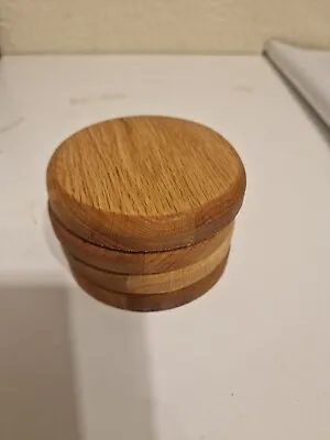 Oak Coasters Round Coasters Solid Wood 12cm Set Of 4 Handmade Coasters Oak • £24.99