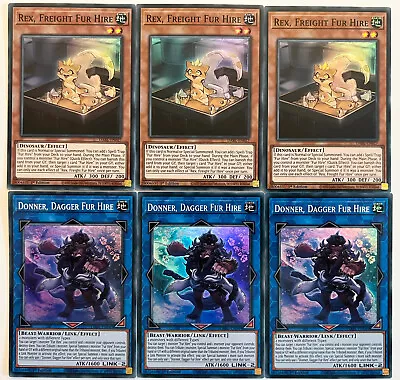 $4.95 • Buy Yugioh - Fur Hire Core DABL  (6 Cards) - 1st Edition - NM - Darkwing Blast