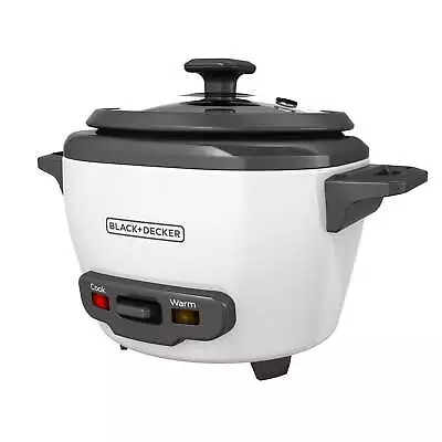 BLACK+DECKER 3-Cup Electric Rice Cooker With Keep-Warm Function White RC503 • $17.68