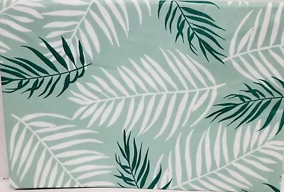 $13.99 • Buy Kitchen Vinyl Tablecloth,60  Round (4-6 People) GREEN & WHITE TROPICAL LEAVES,HS