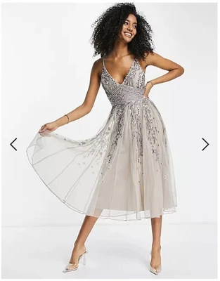 $75 • Buy Formal Dress, Bridesmaid Dress, Cocktail Dress Size 12 Mink Colour