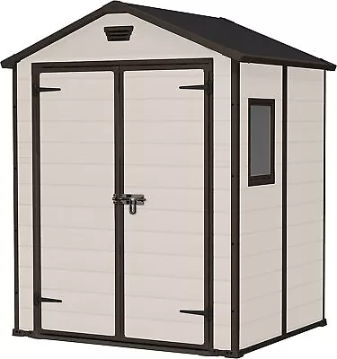 £752.39 • Buy Keter Manor Outdoor Garden Storage Shed Beige 6 X 5/6 X 8/6 X 4ft Lockable Keter