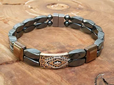 $43.19 • Buy Men Women Western Therapy Magnetic Hematite Bracelet Anklet AZTEC SLIDER COPPER