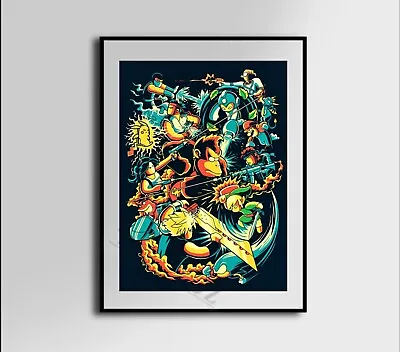 90s Video Games Pokemon Street Fighter Megaman Donkey Zelda Sonic Canvas Poster • £173.55