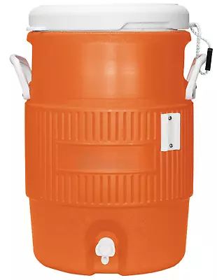 5 Gallon Heavy-Duty Polyethylene Beverage Cooler Jug - Orange (18.9 LT Capacity) • $22.75