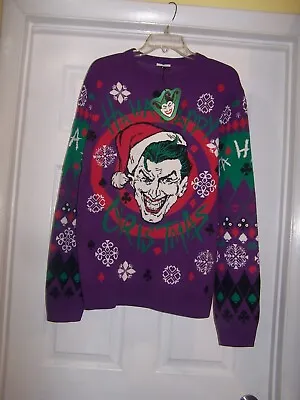 $21.95 • Buy NWT DC Haha Happy Christmas Joker Christmas Premium 3D SWEATER US Size LG