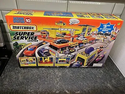 RARE 1995 Matchbox Action System 10 Super Service Center Play Set  FREE SHIPPING • $135