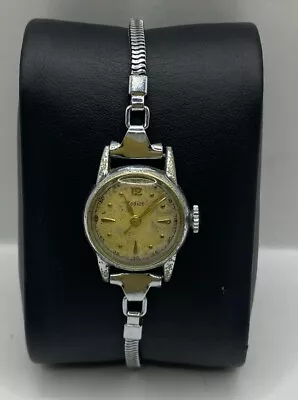 Vintage Ladies Zodiac Silver Tone Wristwatch 21.2mm Untested • £74.99