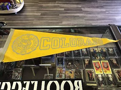 Vintage 1960s University Of Colorado Pennant Flag 30” • $25