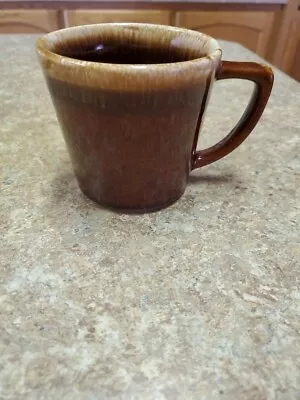 Vintage McCoy USA Brown Drip Glaze Coffee Mug Cup D Handle Mid Century • $3.99