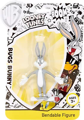 ** Bugs Bunny 5.5 In Looney Tunes Bendable Action Figure By Nj Croce - New ** • $11.99
