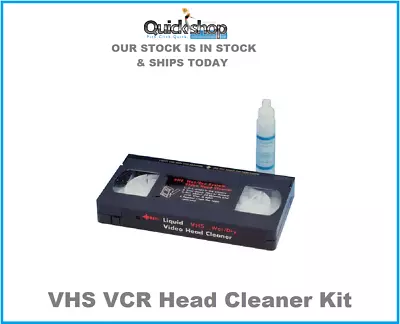 Video Head Cleaner Tape Cassette Wet System For VCR VHS Player • $13.15