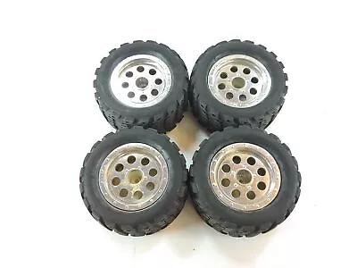 4x 1/10 Off-Road Monster Truck Tires On 12mm Hex Wheels Used Stampede 4x4 • $23.99