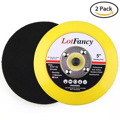 5  Backing Pad Hook And Loop Polishing Pad 5/16” 24 Thread DA Sanding Plate • $9.49