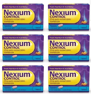 42 Tablets - Nexium Control Heartburn & Acid Reflux Gastro Resistant 20mg - 24Hr • £27.95