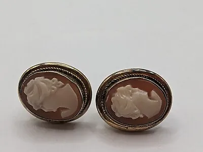 £19 • Buy Vintage 9ct Gold Cameo Stud Earring Set. Superb Condition. FREE P&p.