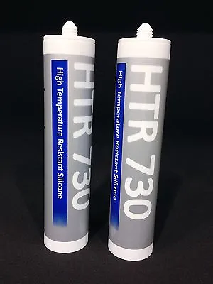 2 X High Temperature Silicone Sealant Super RTV Silicone +300 Deg C Auto Black • £15.99