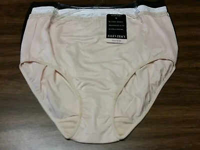 NWT Lot 3 Ellen Tracy Womens Brief Panties 8/XL Full-Cut NEW WITH DEFECTS RT $32 • $19