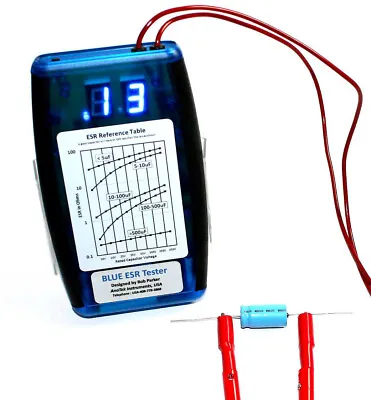 AnaTek Blue ESR/Low Ohms Meter 0.01 Ohm To 99 Ohm For 1uF Electrolytics • $106.95