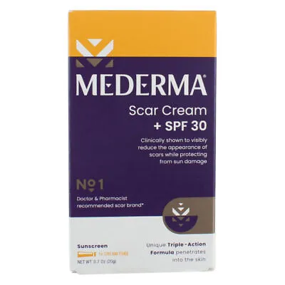 Mederma Scar Cream + SPF 30 - Sunscreen 1x Cream Tube - 0.7 Oz / 20 G • $13