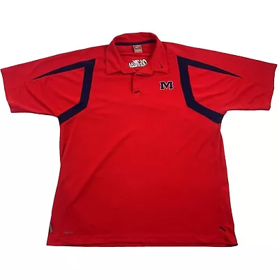 VTG Nike Team Ole Miss Mississippi Rebels Red Polo Golf Shirt Size 2XL (J1) • $26.21
