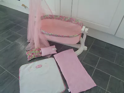 Baby Annabell Swinging Cot/crib With Drapes And Bedding • £12.95