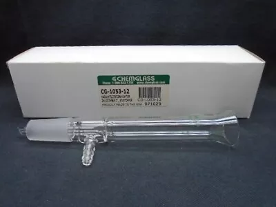 $49.99 • Buy New CHEMGLASS 24/40 Joint Glass Vacuum Filtration Adapter W/ 31mm ID Flange #3 