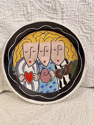 Sandra Magsamen Artist Signed Hand Made Studio Pottery Dish Plate 7” Muses • $16.50