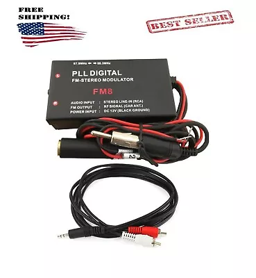 Universal FM Modulator For Car Stereo Aux In MP3 Adapter With A FREE AUX CABLE • $17.09