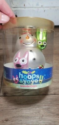 $14.50 • Buy Hallmark Hoops And Yoyo Piddles Hand Blown Glass Snowman Snow Buddies Ornament