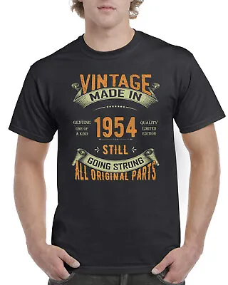 Mens 70th Birthday Gifts For Him T Shirt 70th Present 70 Years Old Born In 1954 • £12.99