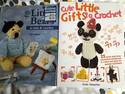 Little Bears To Knit & Crochet Val Pierce & Cute Little Gifts To Crochet Toys • £4