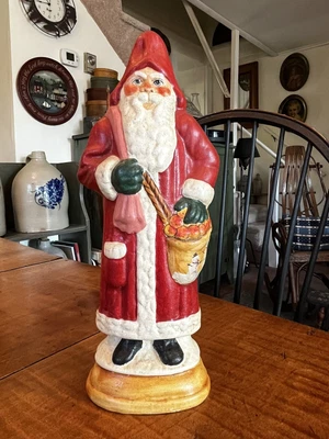 $134 • Buy Vaillancourt Folk Art  1991-#1264 Father Christmas In Red Coat ~mold 101 ~ Rare