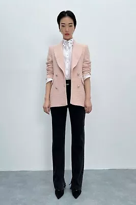 $55 • Buy Zara Textured Double Breasted Blazer