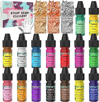 Epoxy Resin Pigment - 16 Colors Translucent Resin Colorant Highly Concentrated  • $15.28